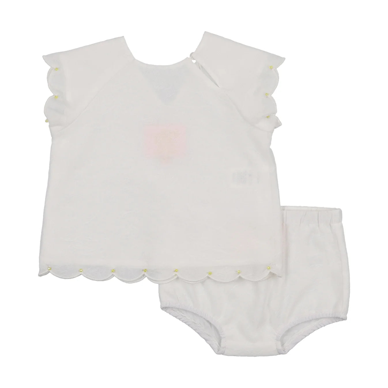 Little Tempest - Jacquard Scallop Romper