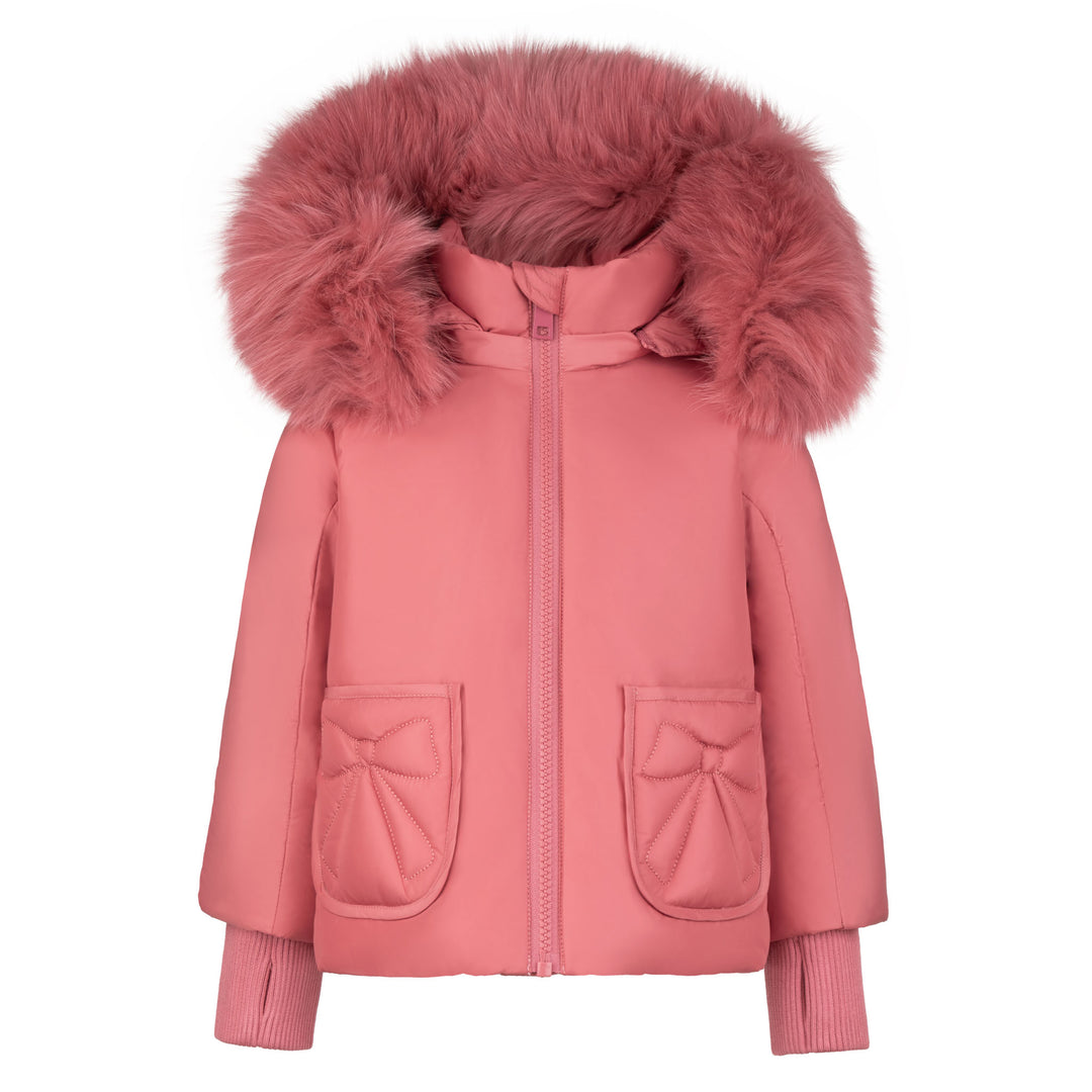Pramie Little Girls Rose Bow Jacket