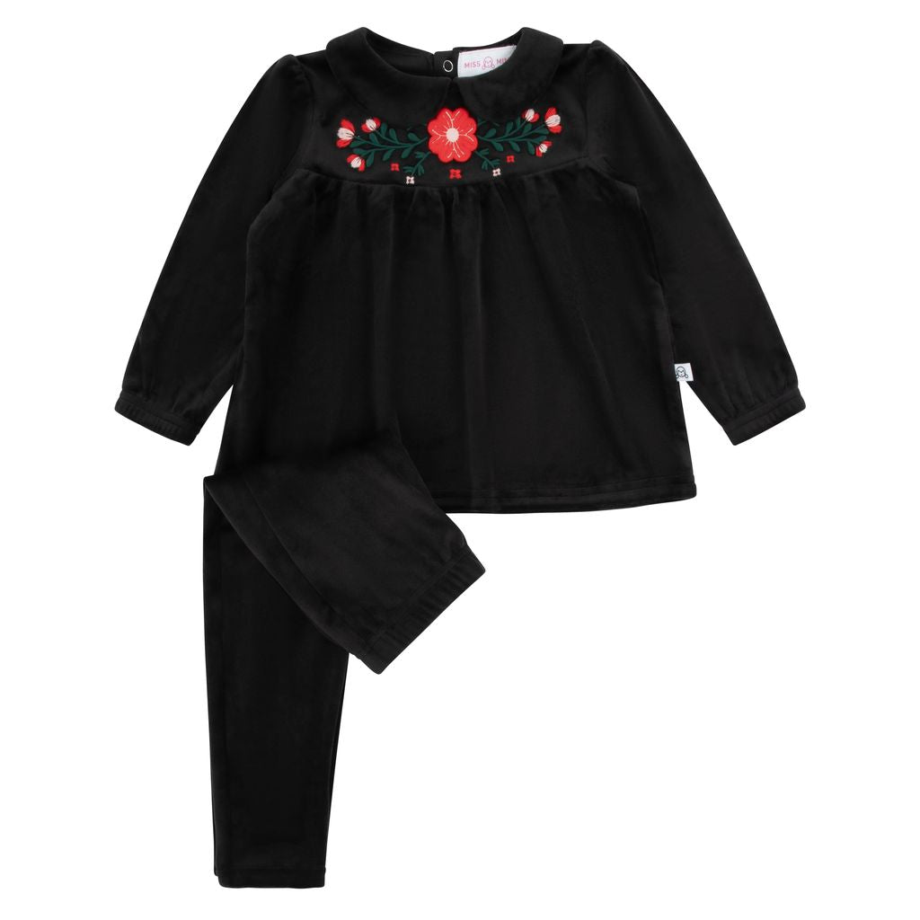 Miss Mini Girls Embroidered Shabbos Set