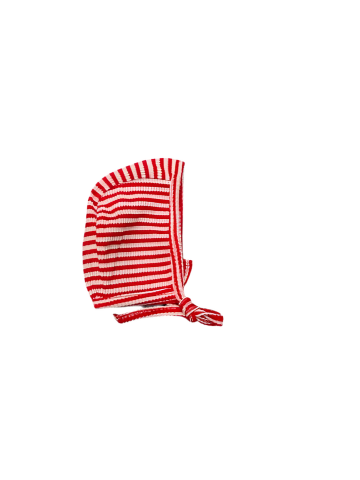 RIB STRIPE BOW BONNET