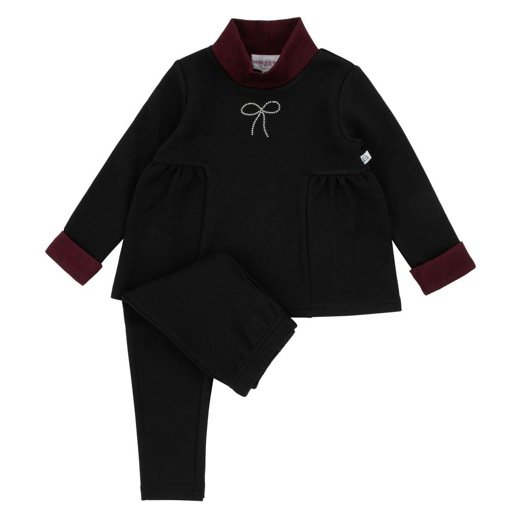 Miss Mini Girls Rhinestone Bow Shabbos Set