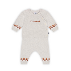 Petit Bateau | Winter Knitted Baby Set with Heart Motif