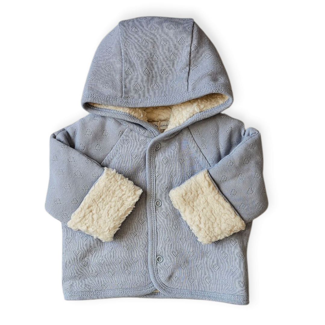 Bebe Organic Sea Heart Pointelle Jacket