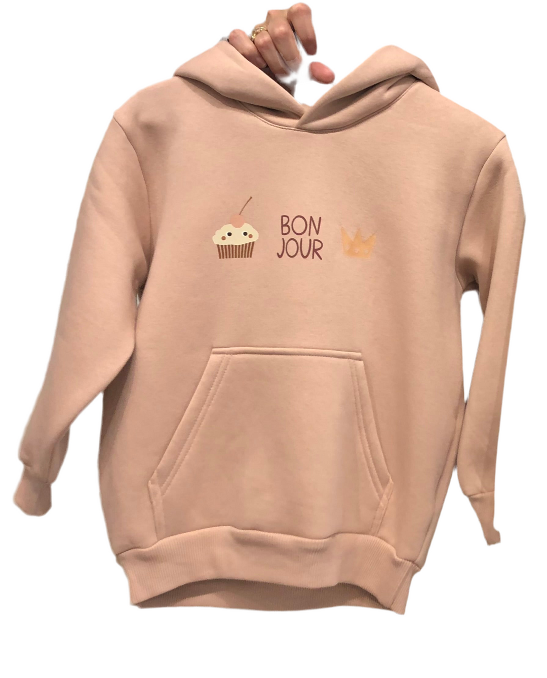 Hebe Pink Hoodie with Placement Print