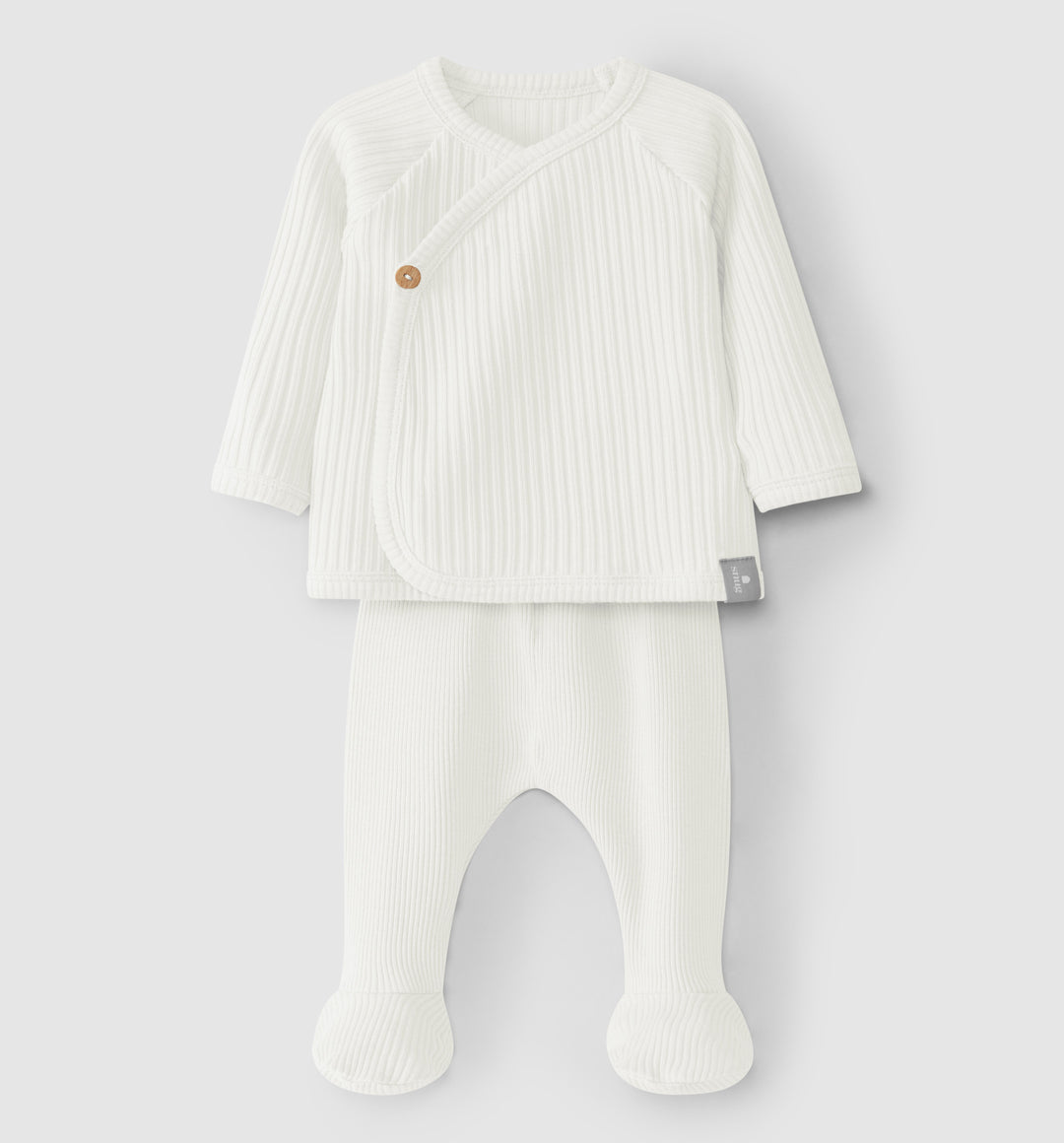 Snug White Rib Wrap Set