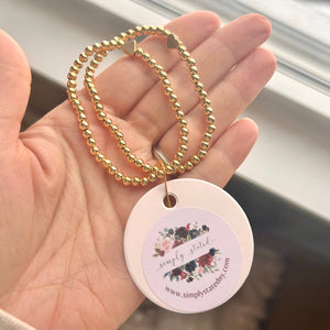Simply Stated NY - Tiny Heart Mother Daughter Matching Bracelets: 18k Gold Plated / 1 mini