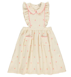 Bebe Organic Delilah Apron Dress Signature Tulips
