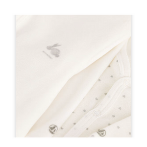 Petit Bateau - 2-Pack Velour Baby Pajamas