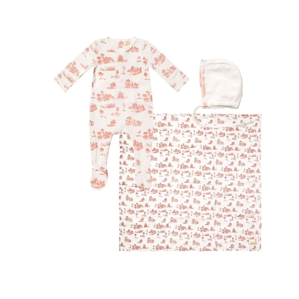 Bubani Pink Countryside 3 Pc Set