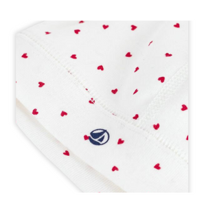 Petit Bateau | Newborn Cotton Bonnet with Heart Print