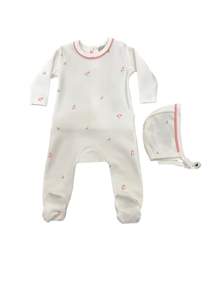 BUTTERFLY BIRDS PRINT FOOTIE