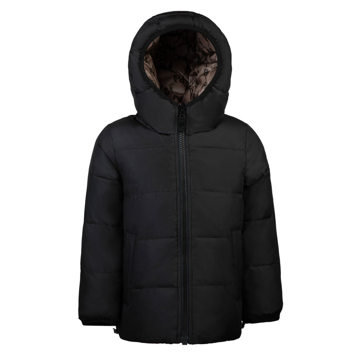 Pramie Reversible Black/Luggage Print Coat