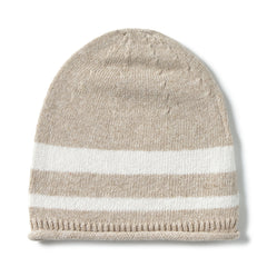 Li & Me striped knit baby hat in soft cotton, cozy newborn beanie for fall and winter