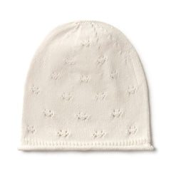 Li & Me baby patterned knit hat in soft cotton, cozy newborn beanie for fall and winter