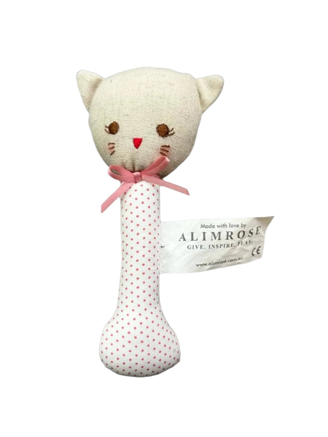 ALIMROSE Kitty Stick Rattle Spot Pink