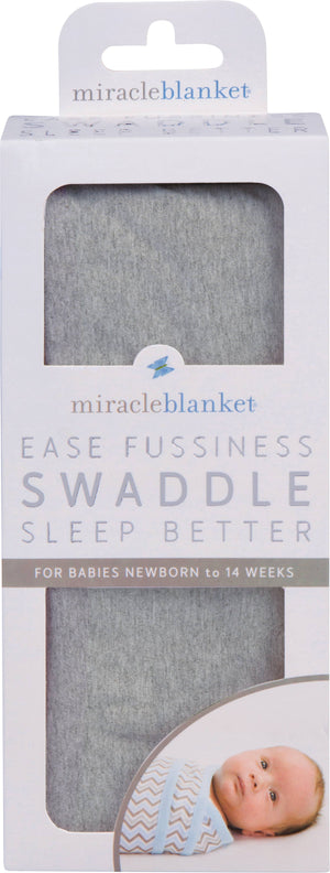 Miracle Blanket- The #1 Pediatrician-recommended Swaddle - Solid Heather Gray Miracle Blanket