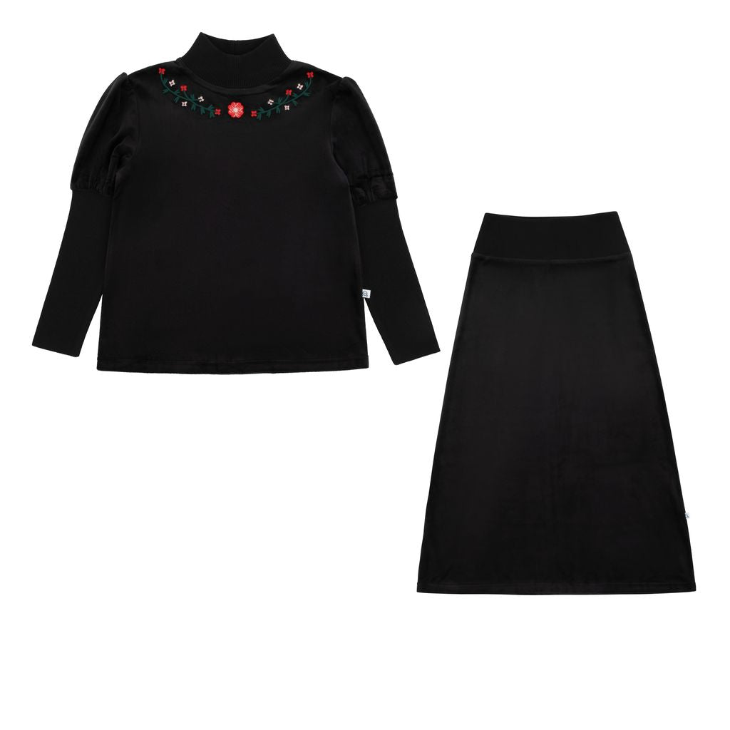 Miss Mini Embroidered Shabbos Teen Set