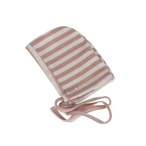 cadeau baby stripped ribbed bonnet hat