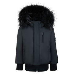 Pramie Navy Boys Down Jacket (2–16Y) | Premium Matte Kids’ Winter Outerwear
