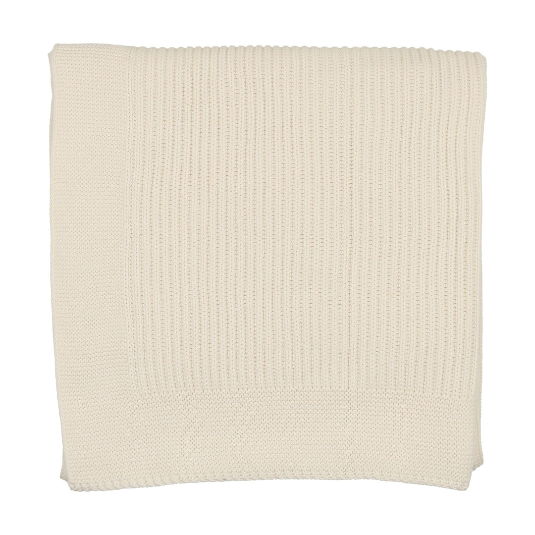 Mema Knits Cream Knit Jacket Blanket