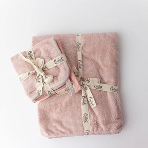 Calla & Friends - Hooded Bath Towel: Petal Pink