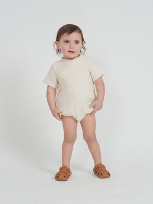 Little Fragile - Baby One Piece Wrap in Textured Waffle