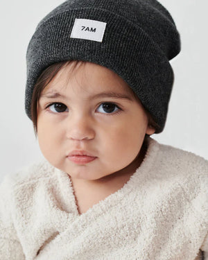 7AM Enfant Heather Black Beanie – Cozy Winter Knit Hat