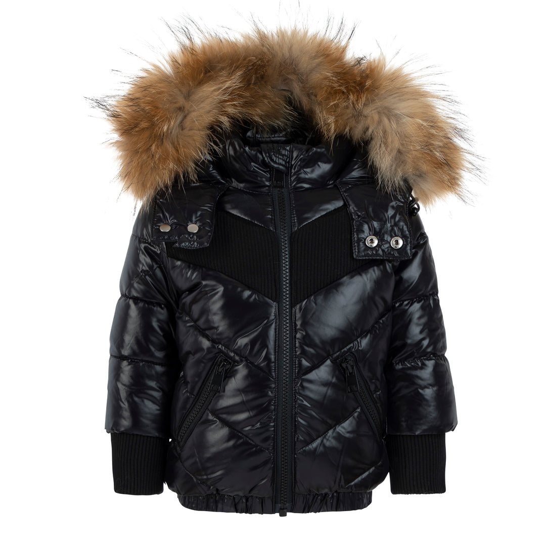 pramie boys black chevron jacket