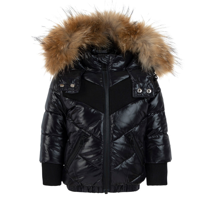 pramie boys black chevron jacket