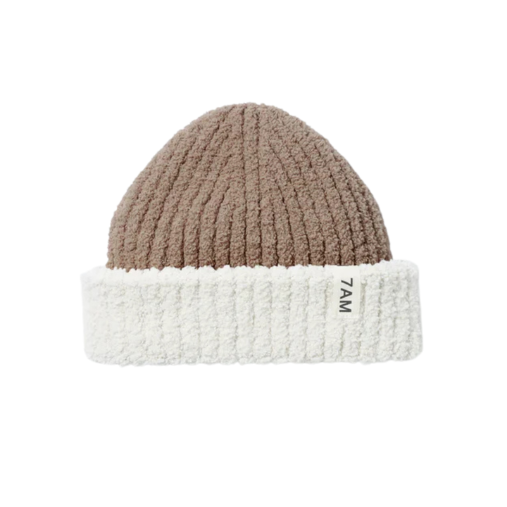 7 AM 2-Tone Fuzzy Ribbed Beanie