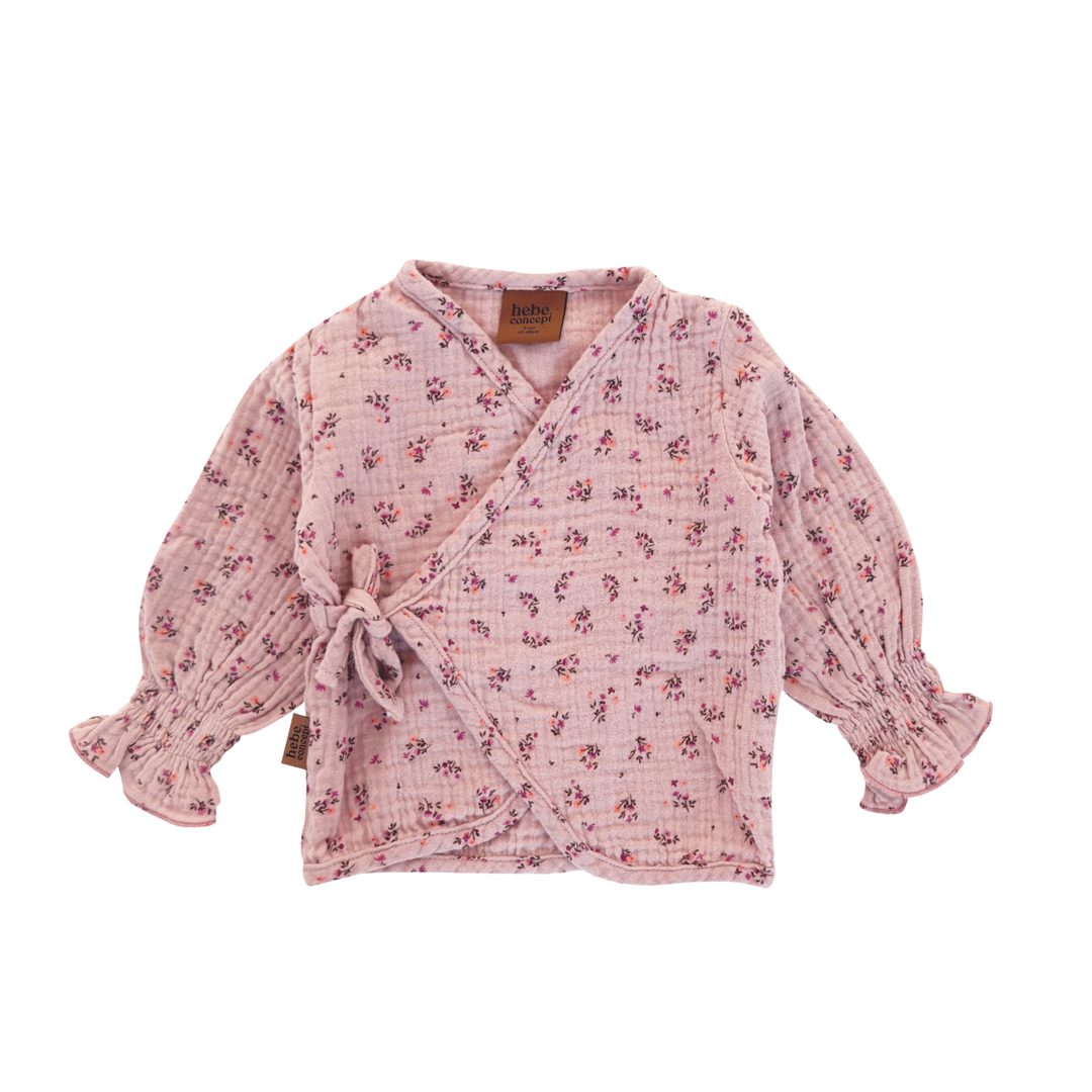 Hebe Pink Floral Ruffle Knit Set