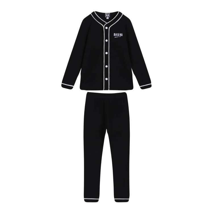 Ba & Na White Black Piped Pjs