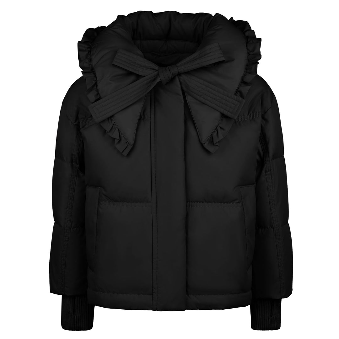 Pramie Girls Black Bow Collar Jacket