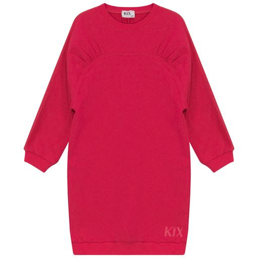 Kix Fuchsia Round Yoke Dress