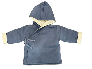 Coton Pompom Steel Blue Flying Kite Jacket + Beanie