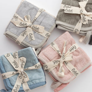 Calla & Friends - Washcloth Set: Linen/Whisper Gray