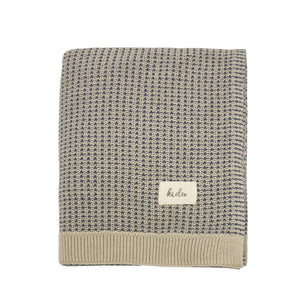 Kidu 100% Organic Cotton Knitted Baby Blanket Gift Set