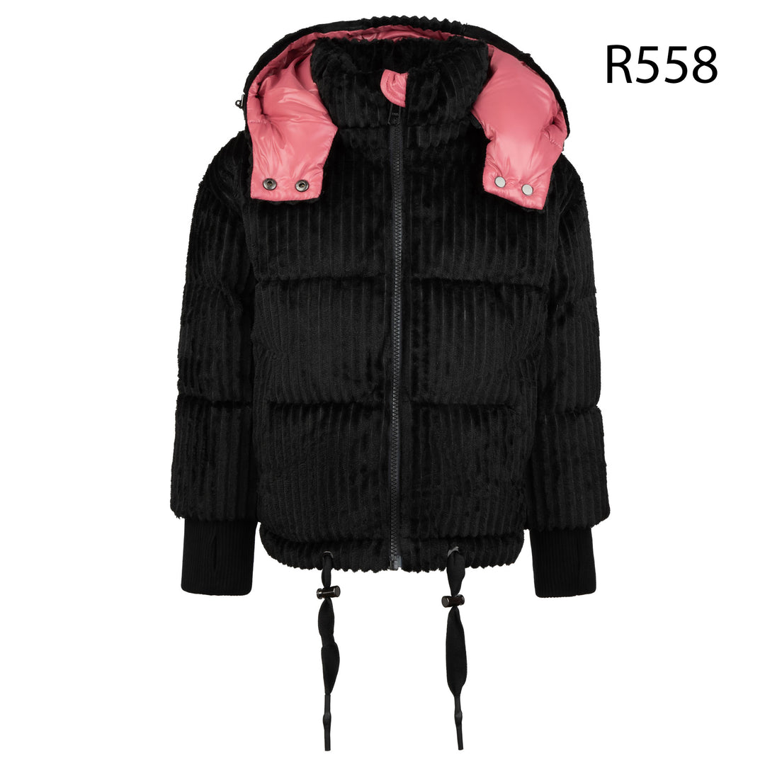 Raygo Black/Hot Pink Corduroy Jacket