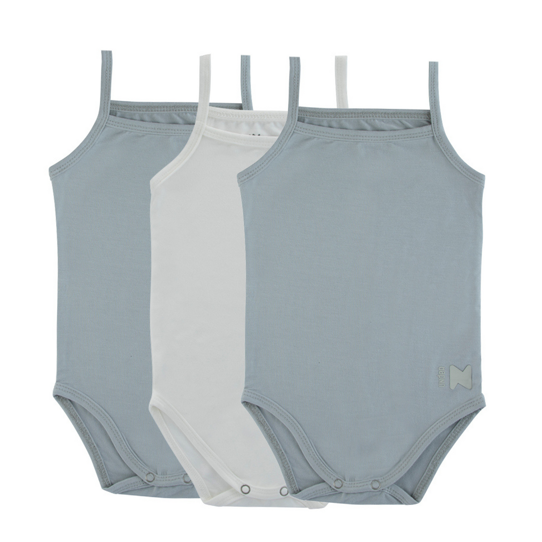 Noggi Wear | Bamboo Cotton Apparel - Dusty Blue + White