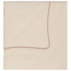 Mini P Ivory/Pink Crochet Trimmed Blanket