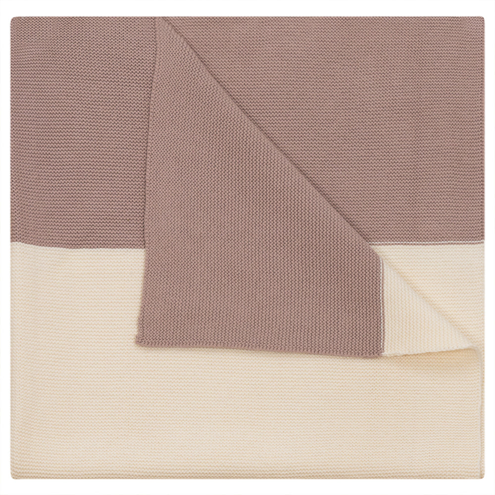 Mini P Pink Colorblock Blanket