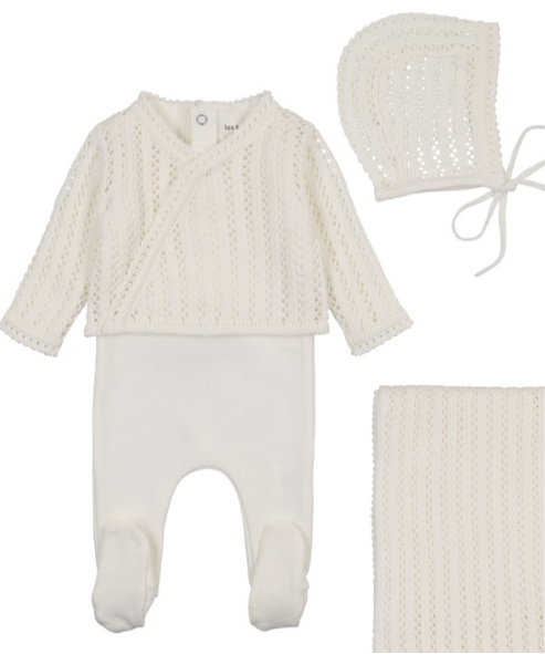 Bee & Dee Chalk White Dainty Sweater Outfit