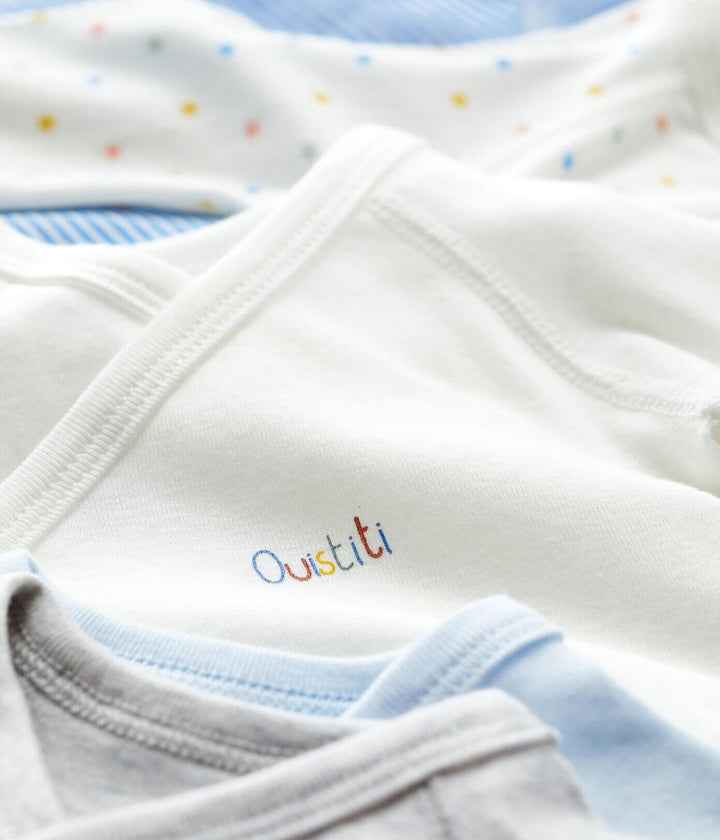 Petit Bateau Baby Long Sleeve Bodysuit Organic Cotton Pack of 5