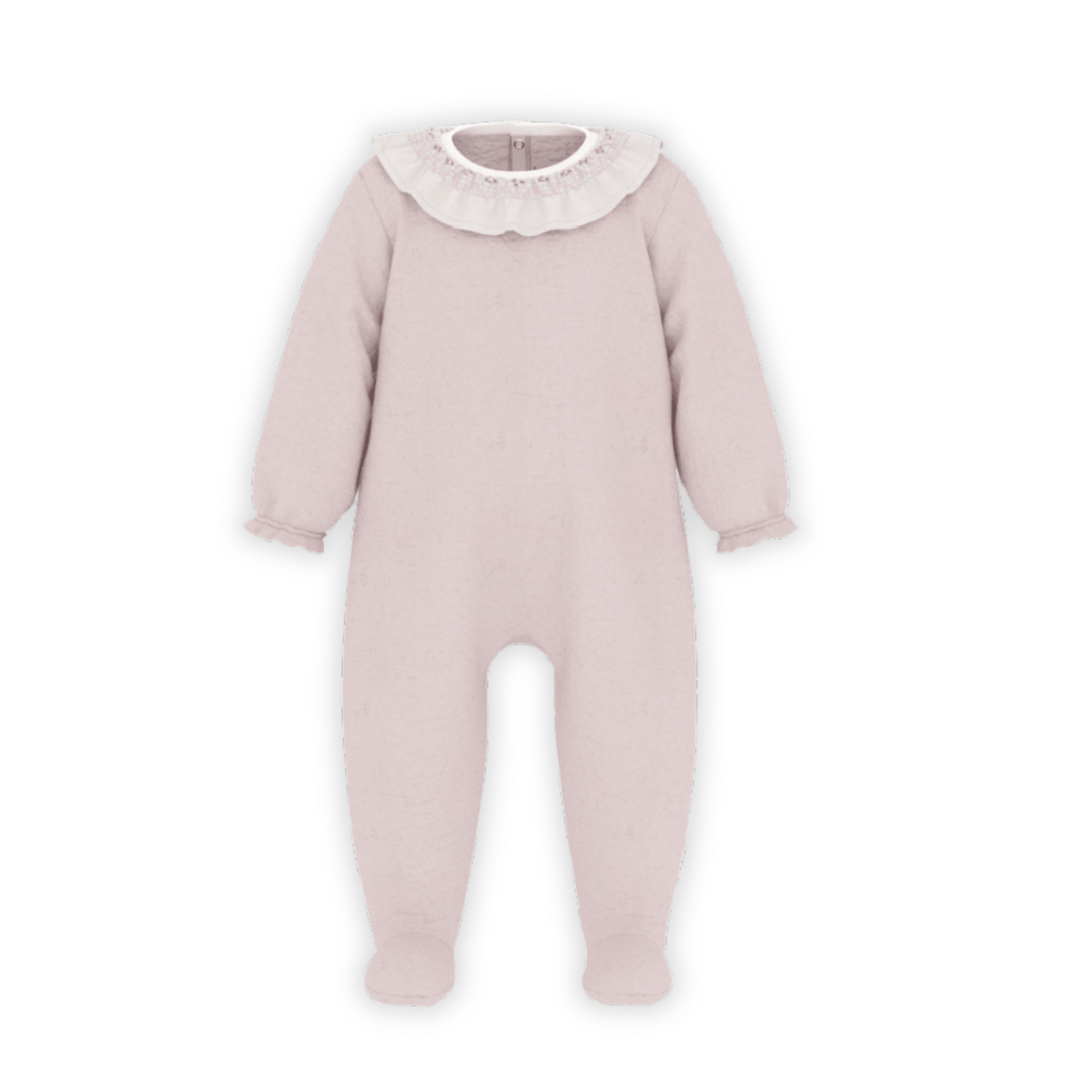 Petit Bateau | Velour Baby Pajama Suit with Back Snaps