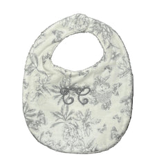 Tartine et Chocolat - Grey Toile Terry Cloth Bib