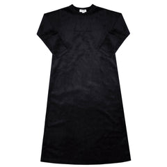 crew kids black velour script nightgown