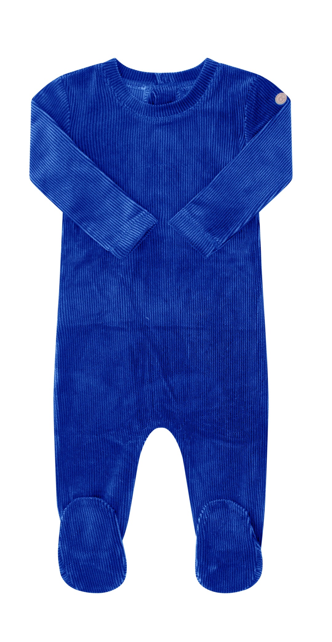 Crew Kids Blue Script Velour Footie