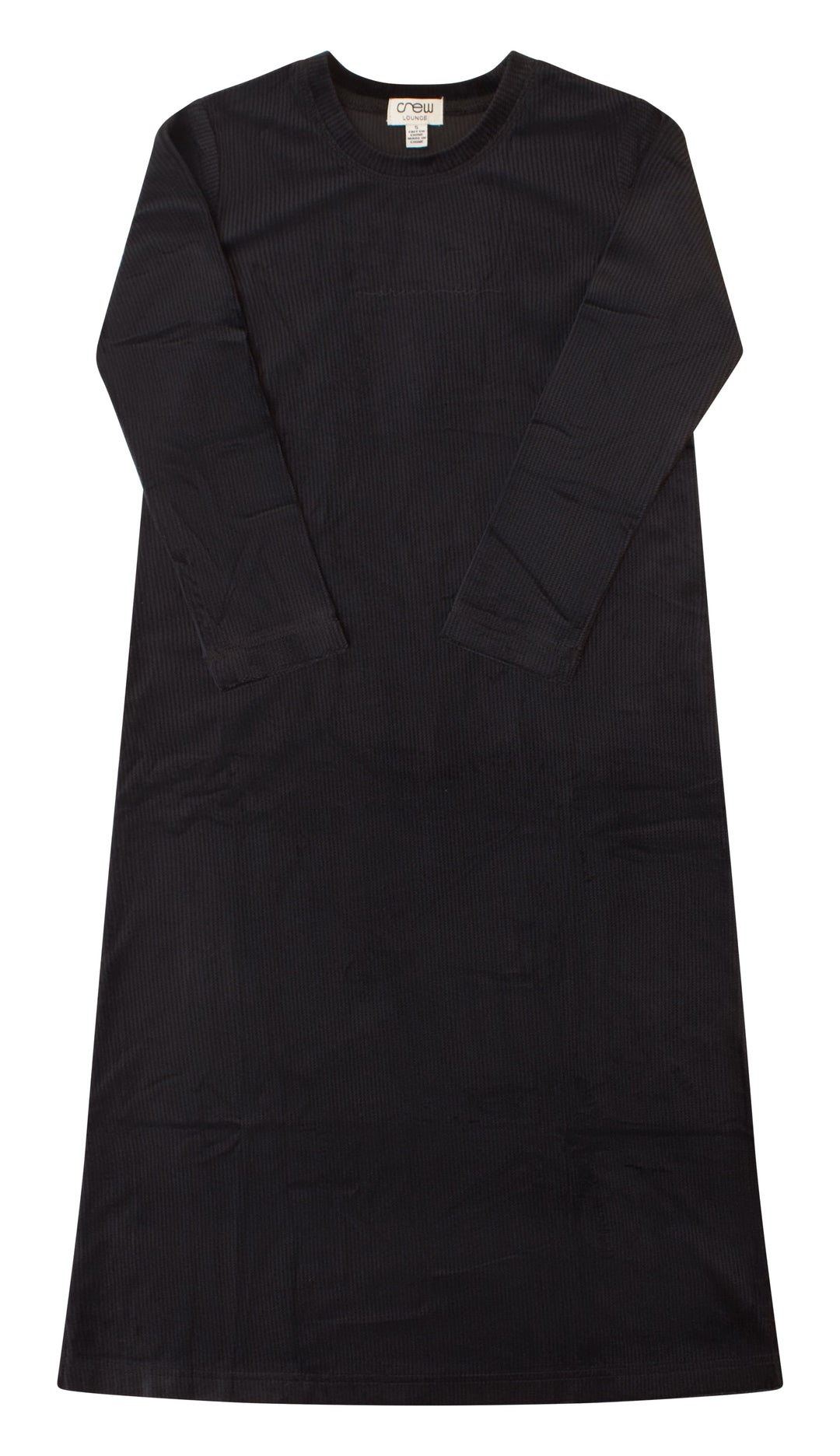 Crew Kids Black Script Velour Nightgown