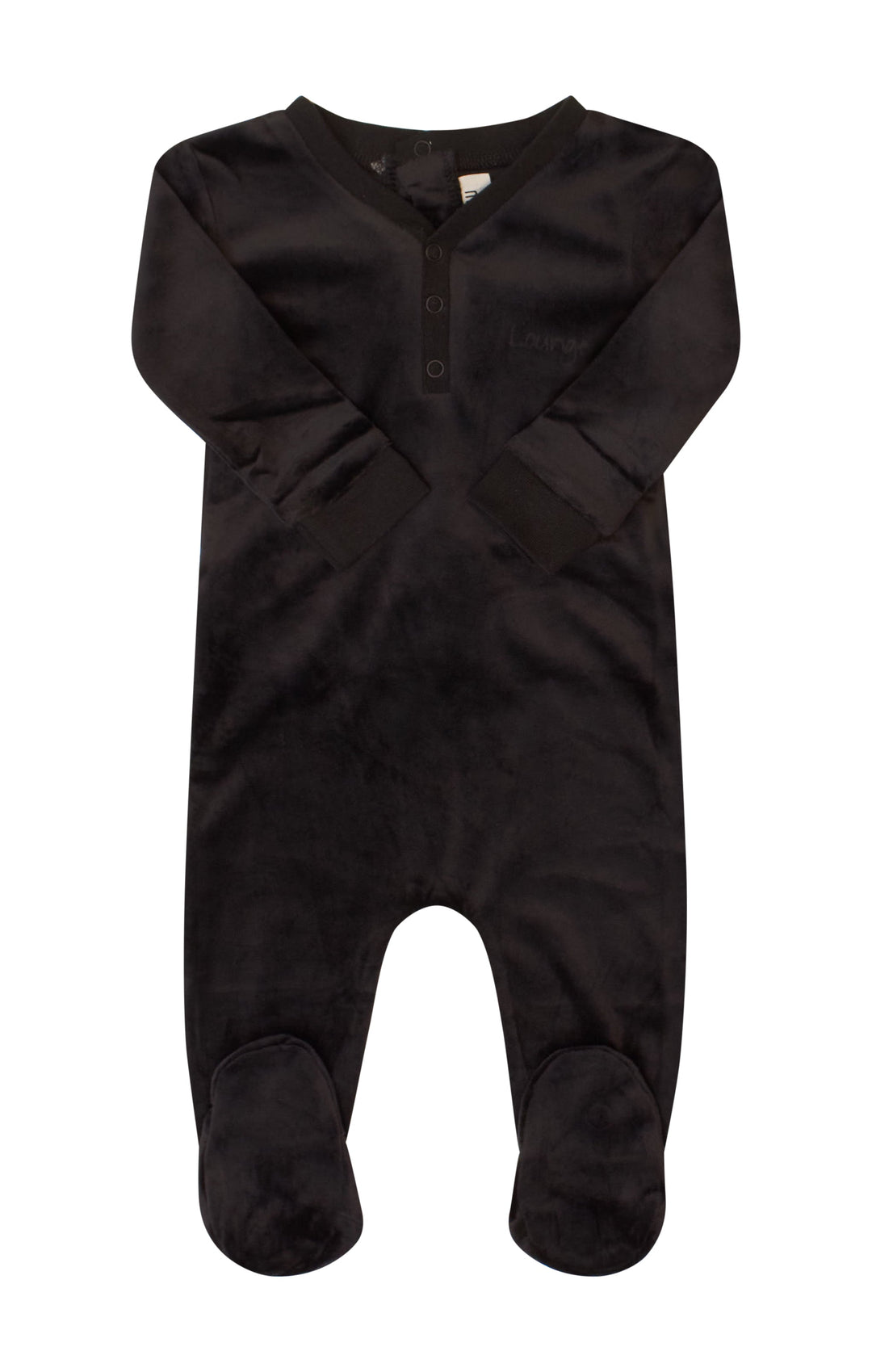 Crew Kids Black Velour Track Footie