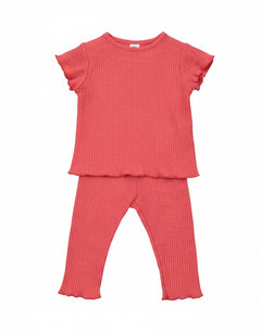 Play Up - Flame Rib T-Shirt + Leggings